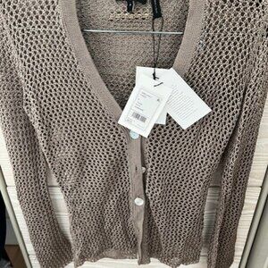 Theory taupe cardigan, P, NWT